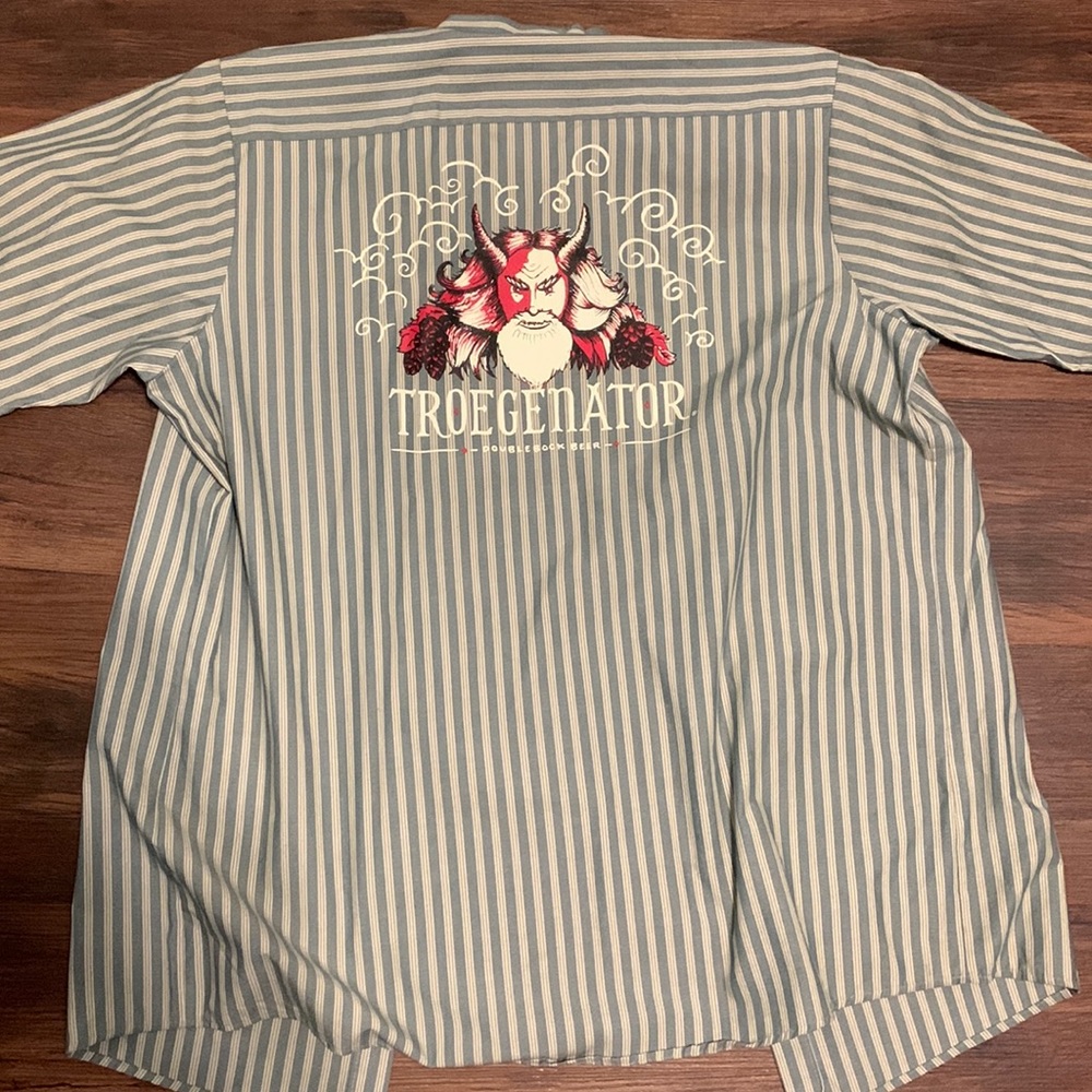 Troegs Brewery Troegenator Button down shirt size L